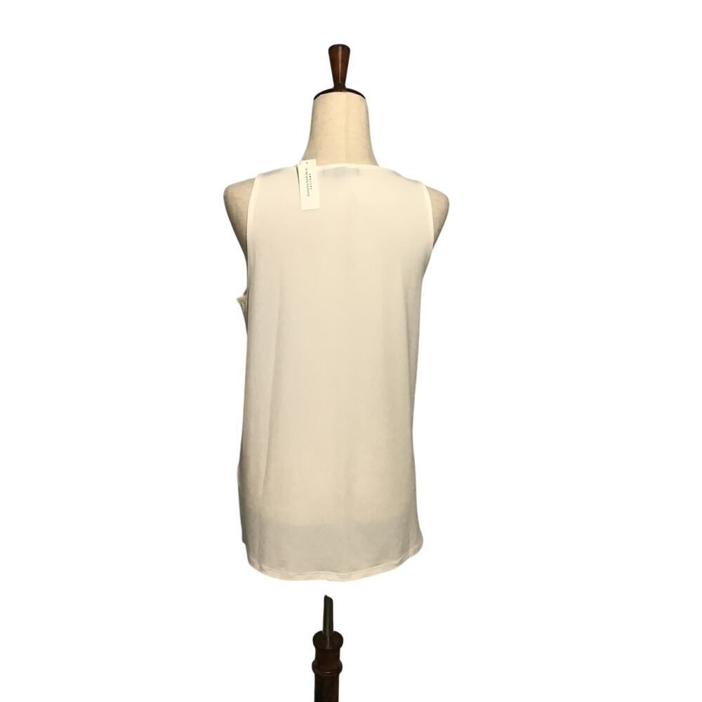 Banana Republic Cream Sheer Sleeveless Tank Top Size SM - Picture 4 of 9